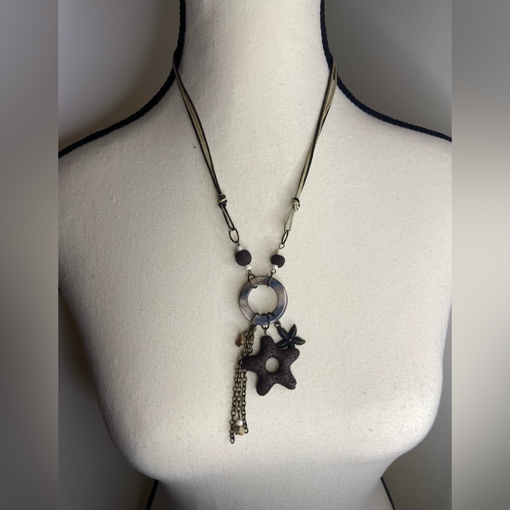 2 for‎ 30$ vintage original Adjustable pendant with charms pendant sea star Y2K
